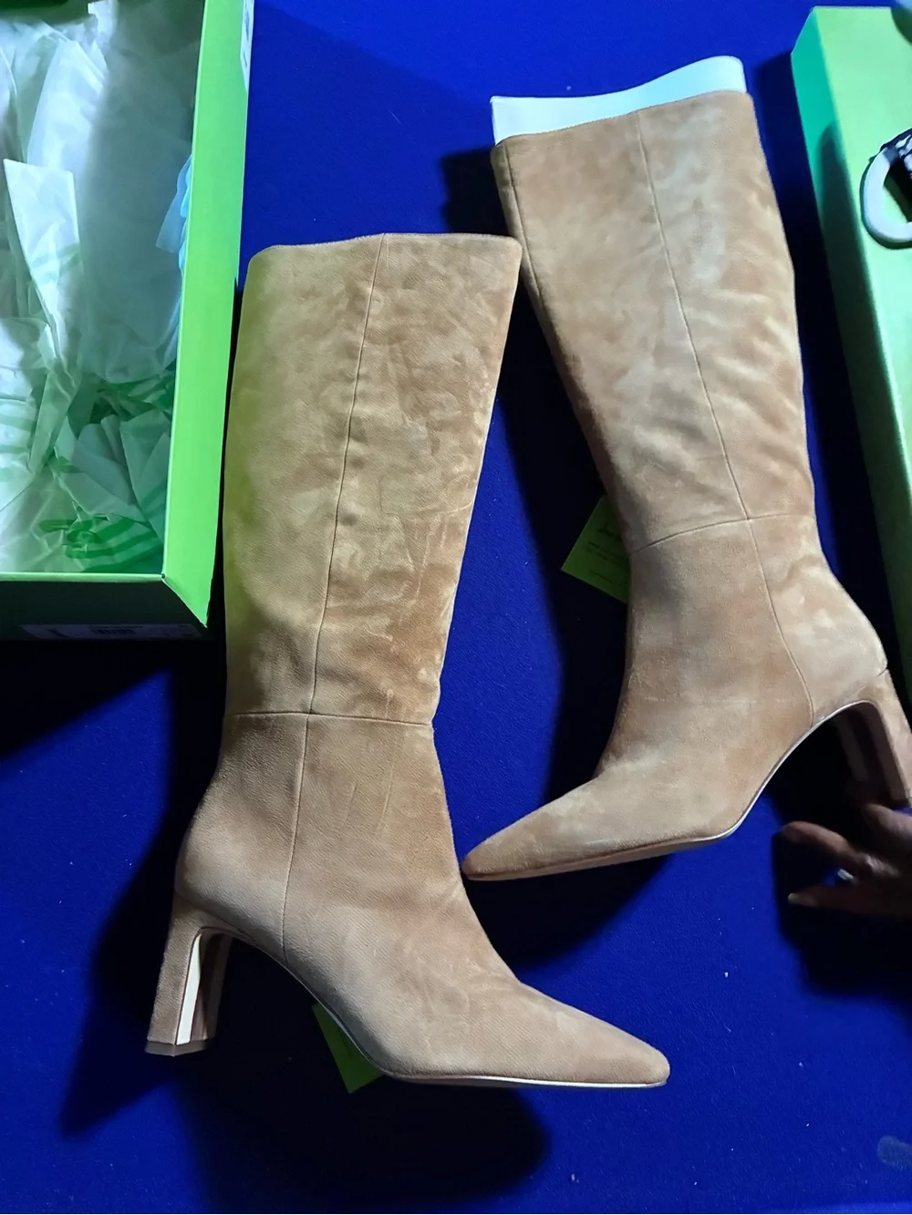 Sam Edelman Sylvia Tall Suede Over-the-Knee Boots in Tan